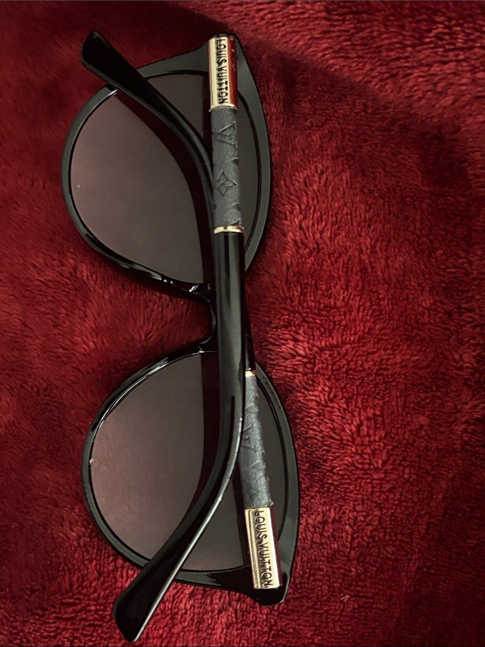 Vintage style black monogram unisex Sunglasses